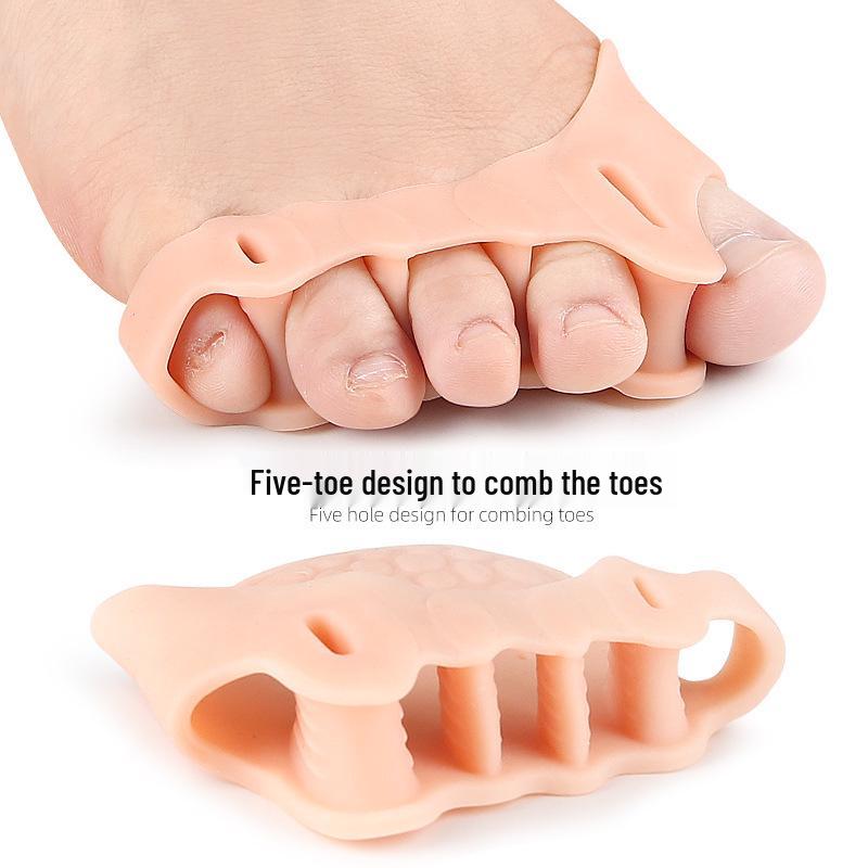 Five-Toe Arch Support Separator with Soft Shock Absorption and Pressure Relief, Massage Forefoot Insole, Hallux Valgus Corrector
