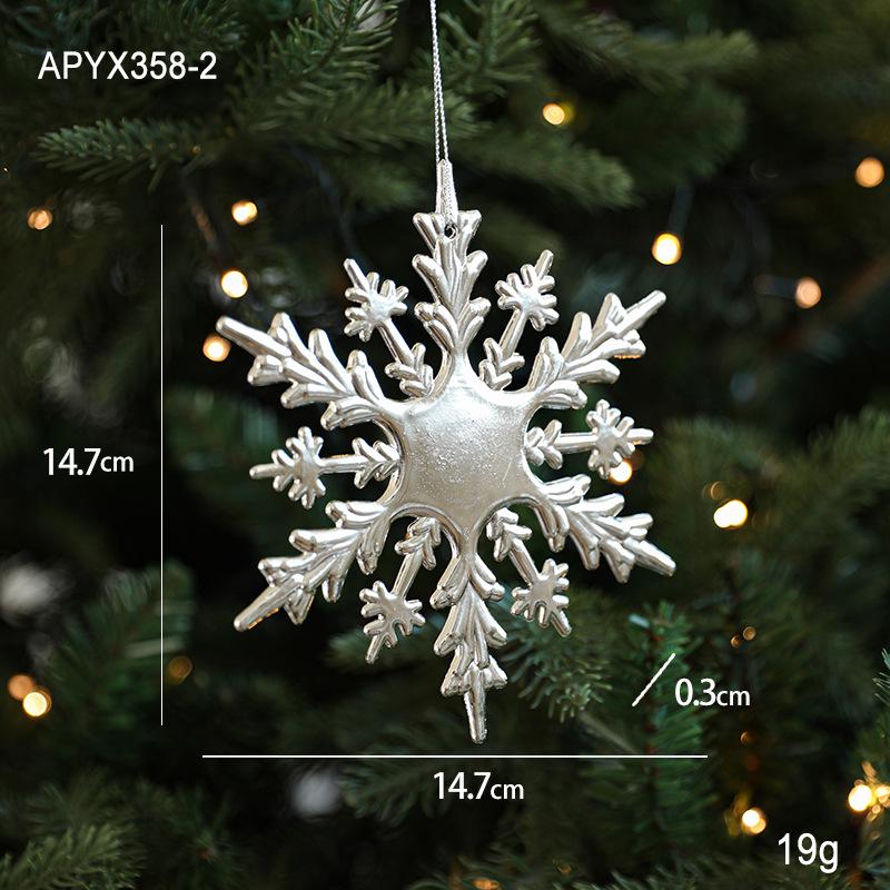 Silver Irregular Electroplated Christmas Tree Ornaments - Glossy Plastic Pendants In Stock