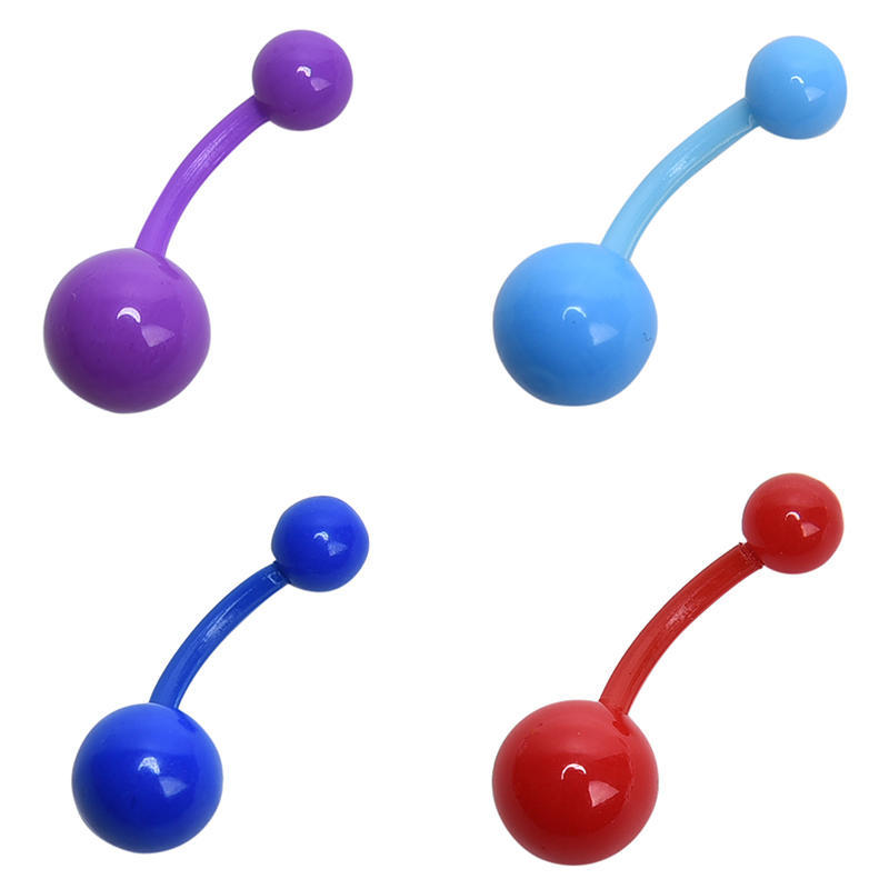 12 szt. elastycznych kolczyków do pępka, mieszanych kolczyków do pępka, biżuteria do ciała