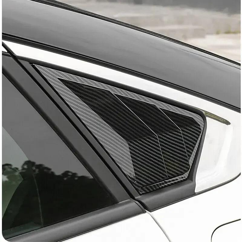Car Rear Window Quarter Louver Shutter Cover For Ford Mondeo Fusion Sedan   Side Vent Trim ABS Exterior Accessories
