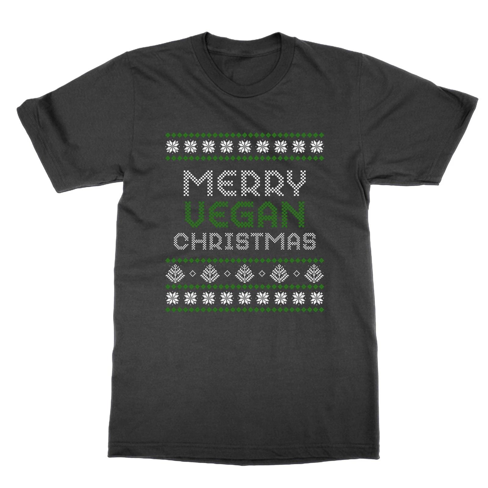 Merry vegan Christmas Jumper t-shirt funny xmas vegan tee 2XL