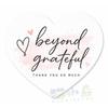Heart-Shaped Gentle Style Thank You Card for Handmade Gift Box Decoration