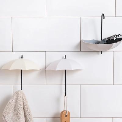 3pcs / Lot Multifunction Umbrella Shaped Key Hanger Rack Home Decorative Holder Wall Hooks Kitchen Bathroom Accessories Gadget
