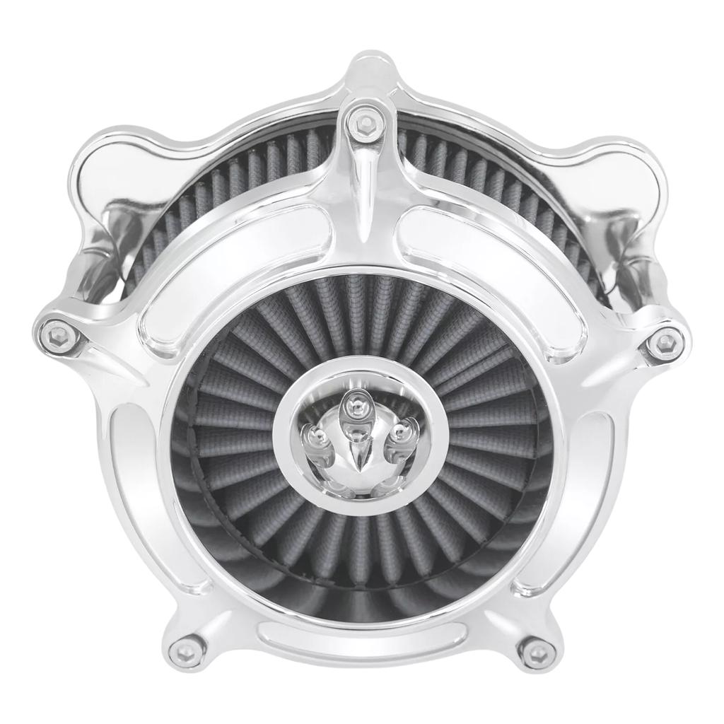 Motorräder Turbine Luftfilter Ansaugfilter Chrom Für Harley Sportster XL Touring Softail Dyna EVO & Twin Cam Fatboy FXDLS