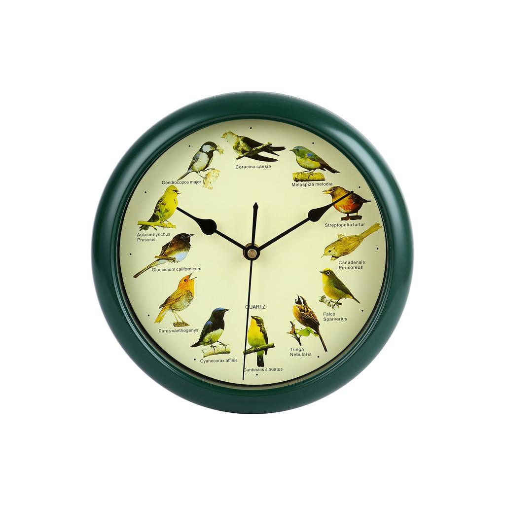 10 Inch Round Wall Clock  Time Clock Bird Sings Wall Clock Christmas With Music
