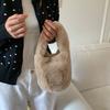 2025 Autumn New Niche Design Bucket Bag Plush Cute Sweet Wind Korean Version Foreign Style Handbag