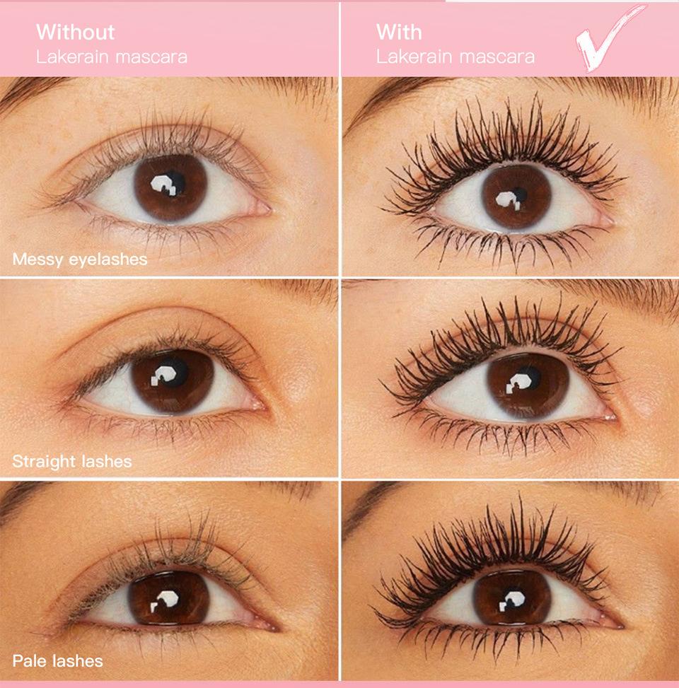 4d Silk Fiber Eyelash Mascara Waterproof Thick Lengthening Mascara Curling Long Black Extension