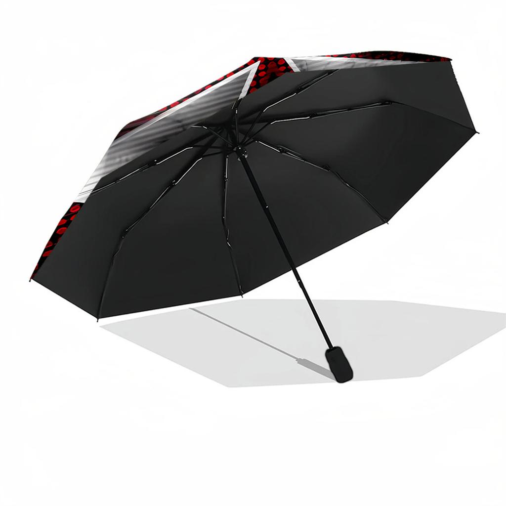 Umbrella Corporation Symbol Compact Travel Automatic Umbrella Retractable Design with 8-Rib Durability Durable Plastic & Iron