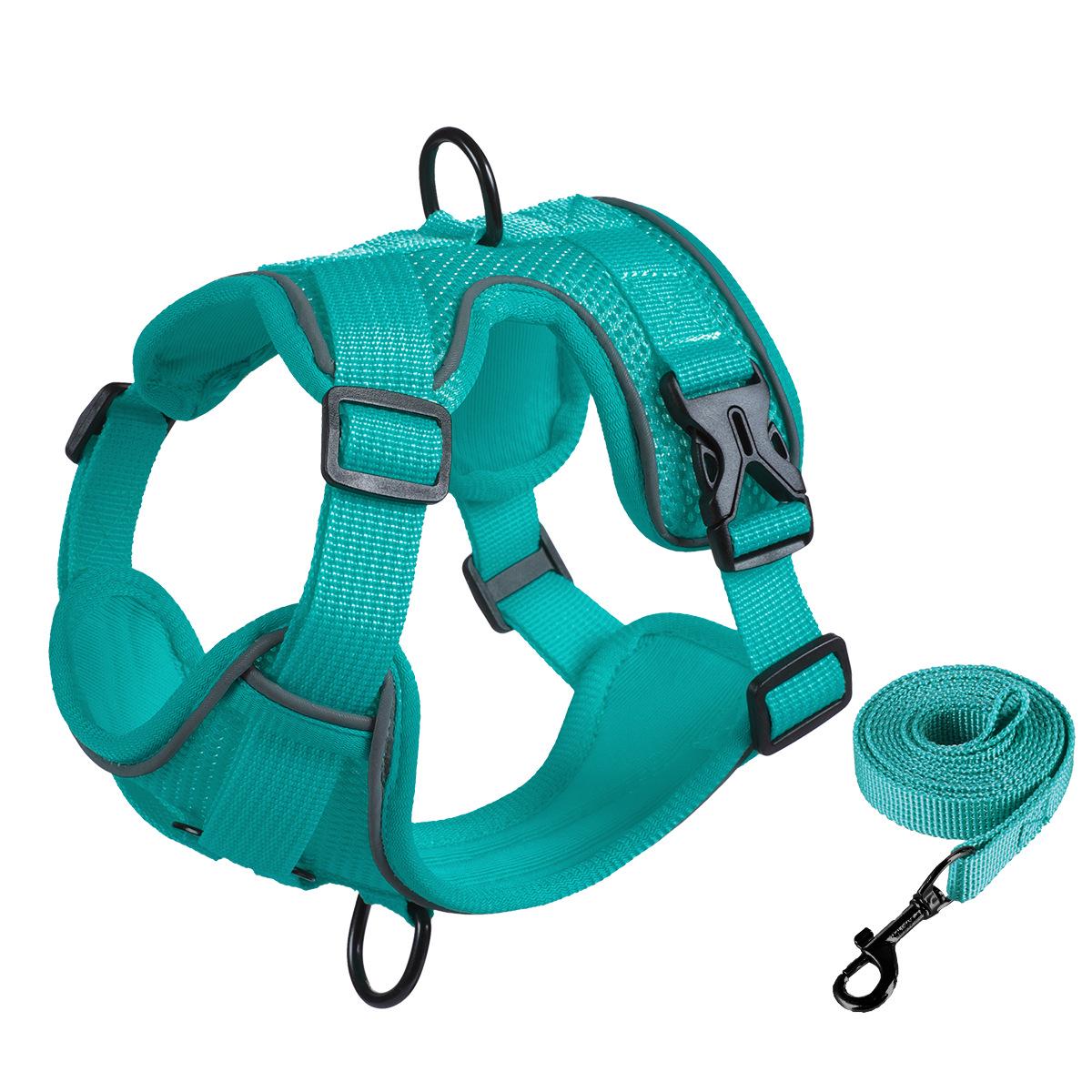 

Світловідбиваюча Дихаюча Захищена від Розриву Шлейка-Жилет для Маленьких Собак і Кішок L (5-7.5 kg) смарагдовий