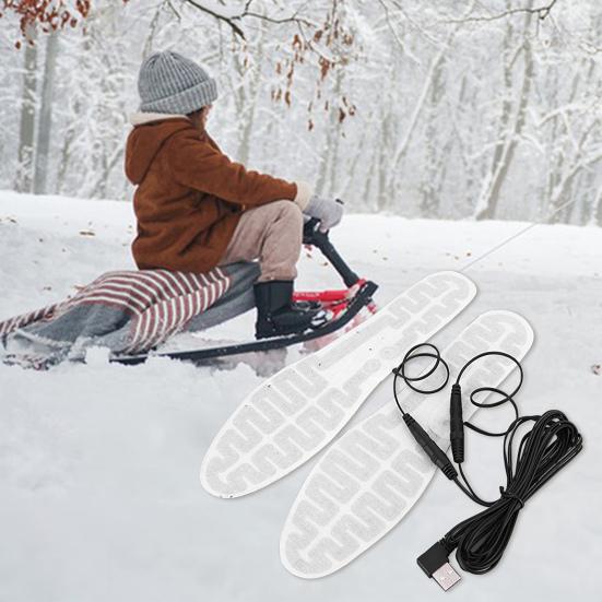 USB Insoles Winter Electric Foot Warming Heated Hunting Skiing Fishing Outdoor