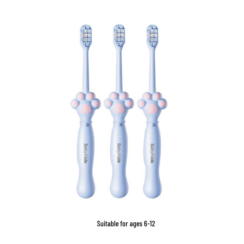 Shuke Kids Fluoride Cat Paw Toothbrush 3-Pack