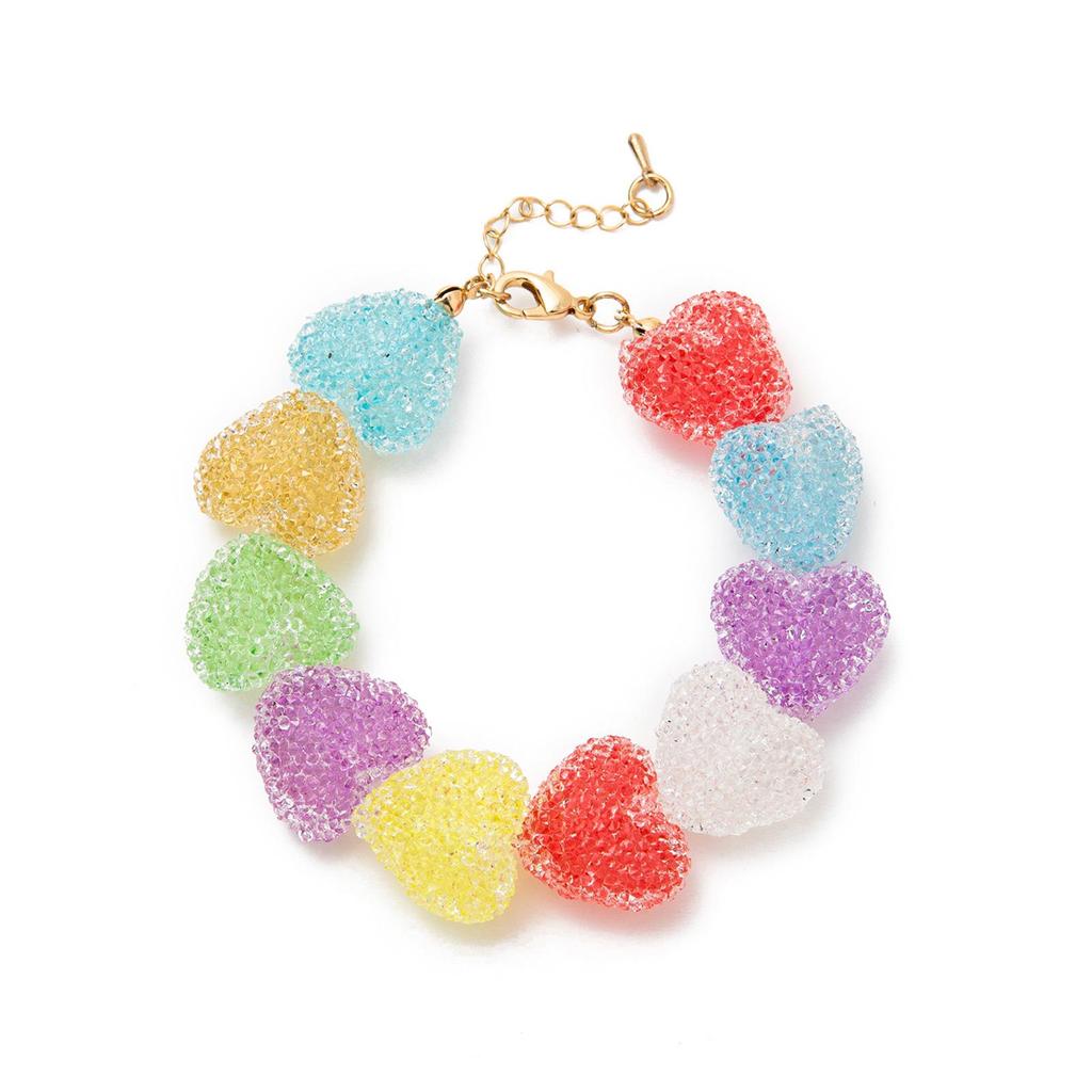 Bunte Harz-Süßigkeiten-Herz-Halskette: Süß, Nischen-Design, Hochwertiger Damenschmuck