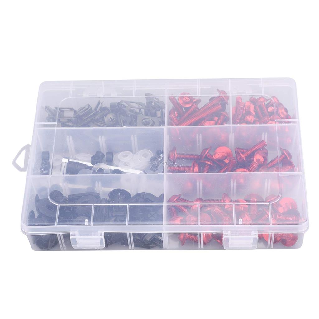 Bruce & Shark Fairing Bolt Screw Bodywork Kit for Yamaha YZF R6 R1 R3 R25 FZ07 FZ09 Universal Red