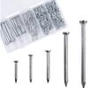 350Pcs Hardware Nails Assortment Set Picture Hanging Nails Iron Wall Nails with Box for Hanging Picture Craft Projects