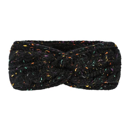 Hårbånd Myk Ull Strikket Pannebånd med Fargerike Prikker Fløyelsfôr Varm Pustende Elastisk Hårstrikk Hårtilbehør