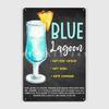 Blue Lagoon Cocktail Drink Poster Metal Plaque Poster Printing Bar Cave Cinema Living Room Tin Sign Posters