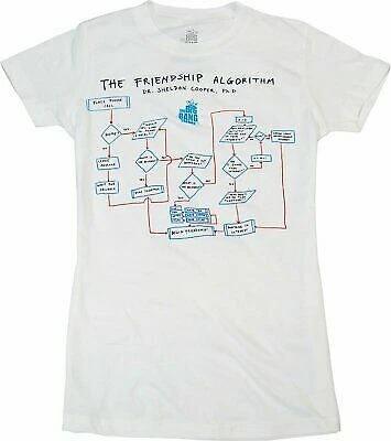The Big Bang Theory T-Shirt Friendship Algorithm Sheldon Cooper Penny Sitcom 4XL