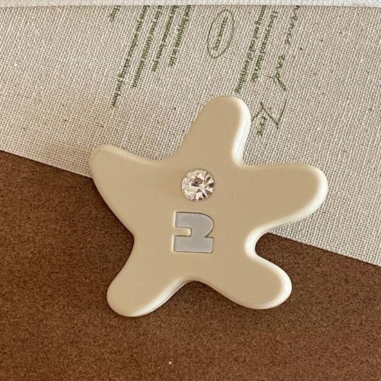 Girl Hairpin Acetic Acid Starfish Shape Hair Clip Stable Anti-Slip Design Side Bang Hair Pin Lightweight Hair Accessory