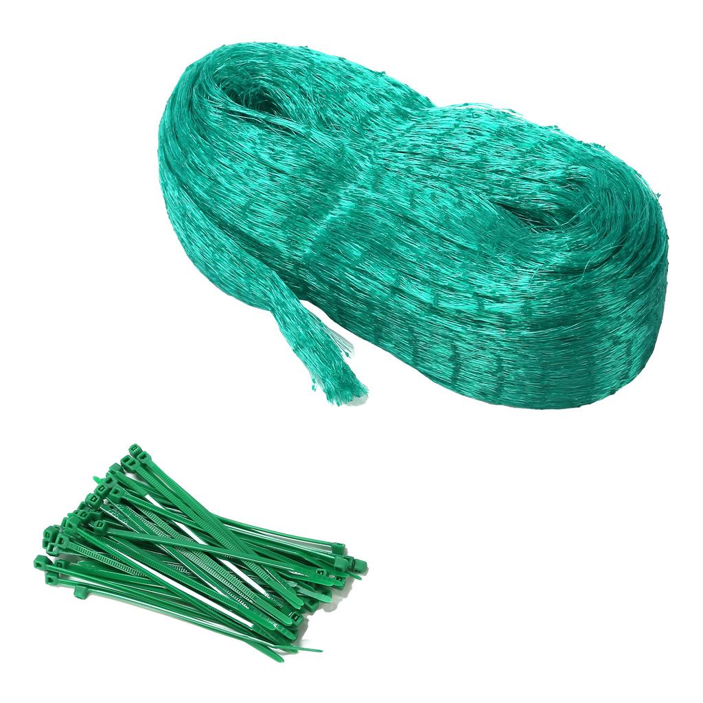 Bird Netting with 50PCS Cable Ties Nylon Garden Netting Anti Bird Mesh Plant Pest Netting for Vegetable Fruit