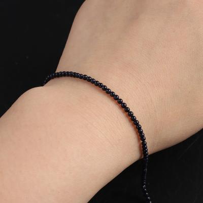 Agates Beads 2 MM Natural Stone Black Agates Isolation Bead For Jewelry Making DIY Necklace Bracelet Earrings Accessory