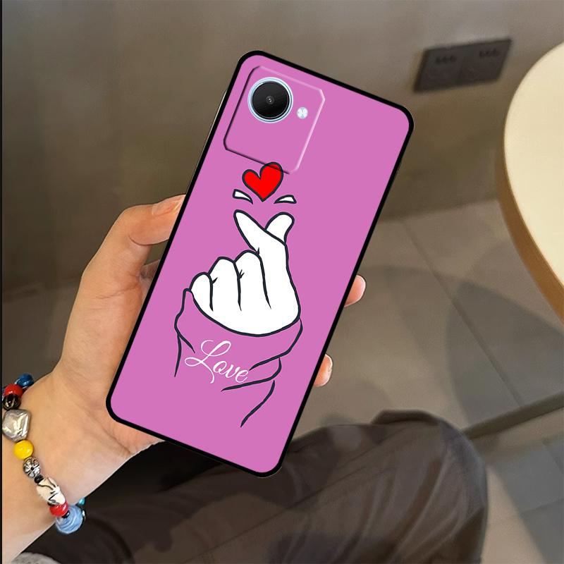 Love On The Finger Kpop Case For Realme 15 14 11 12 13 Pro Plus GT7 Pro GT6 C55 C51 C53 C35 C33 C61 C65 C67 C71 C75