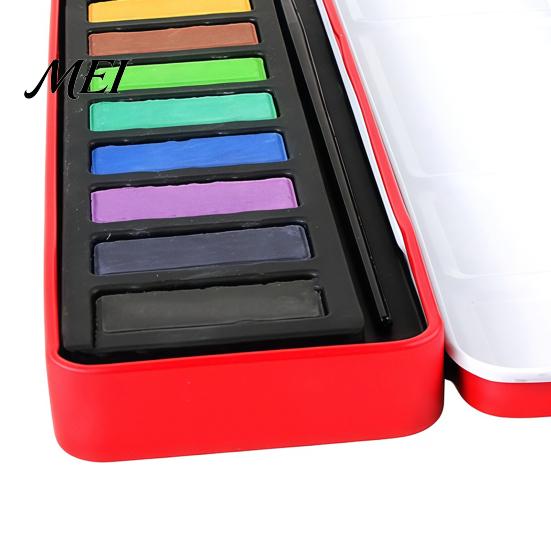 Vibrant Color Palette for Painting Portable Watercolor Paint Set, Durable Solid Gouache Pigments, Washable Fine Professional Sketching Powder
