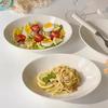 Set of 2 Oval Plates, White Porcelain, Stylish (26.7cm) - Tableware, Dishes, Lunch Plates, Plain, Ceramic, Kitchenware, Curry Plates, Pasta Plates, Ov