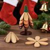 Christmas Tree Trivet Set Wooden Heat-Resistant Coasters with Stand Festive Table Protector for Hot Dishes & Holiday Decor