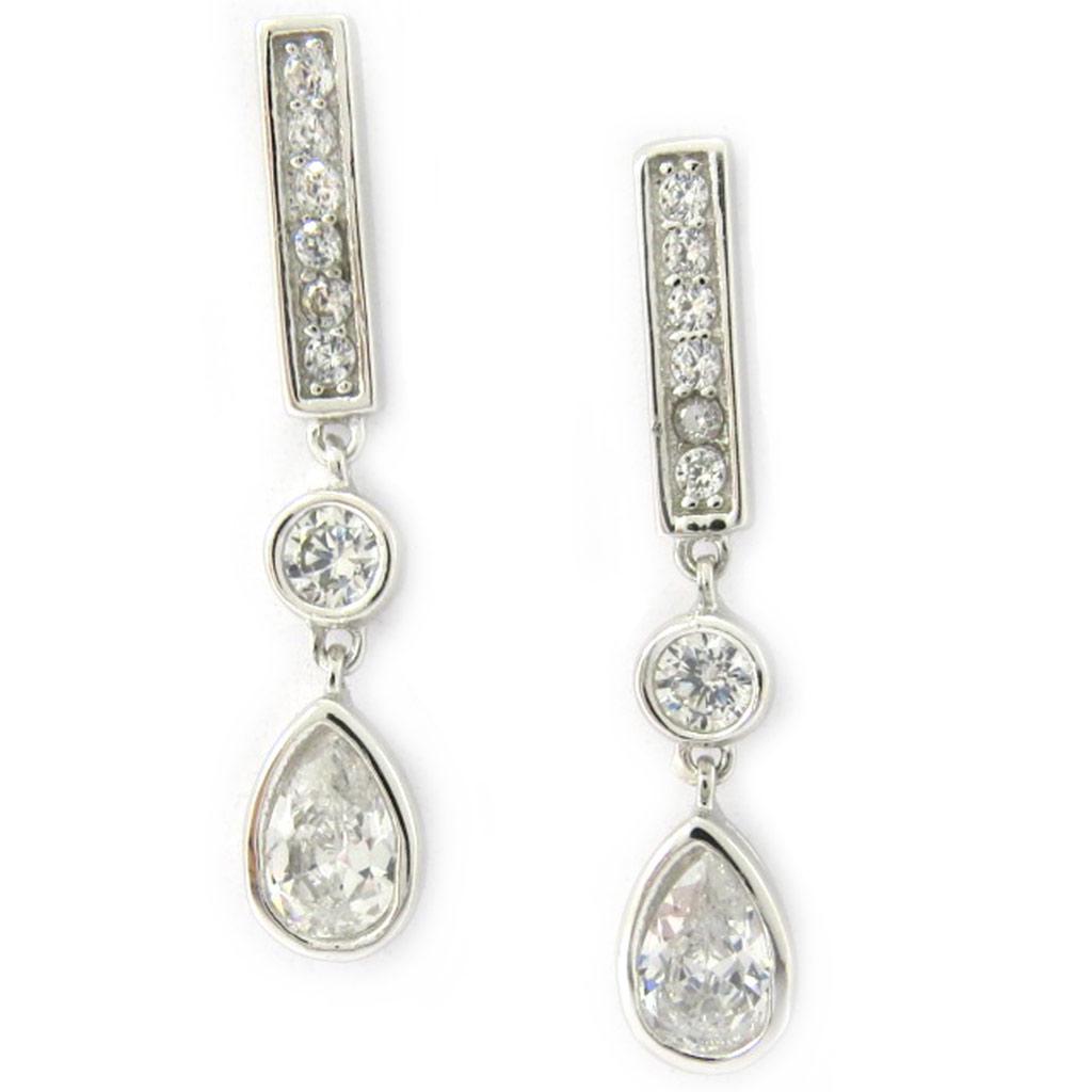 Les Trésors De Lily [L7431] - Silberohrringe 'Sissi' (rhodiniert) - 25x5 mm