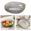 Fruit Bowl Light Luxury Plastic Round Candy Fruit Nut Snack Plate for Living Room Coffee Table