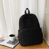 Unisex Quilted Travel Backpack Nylon Solid Color Laptop Backpack Large Capacity Multi-pocket Student Schoolbag
