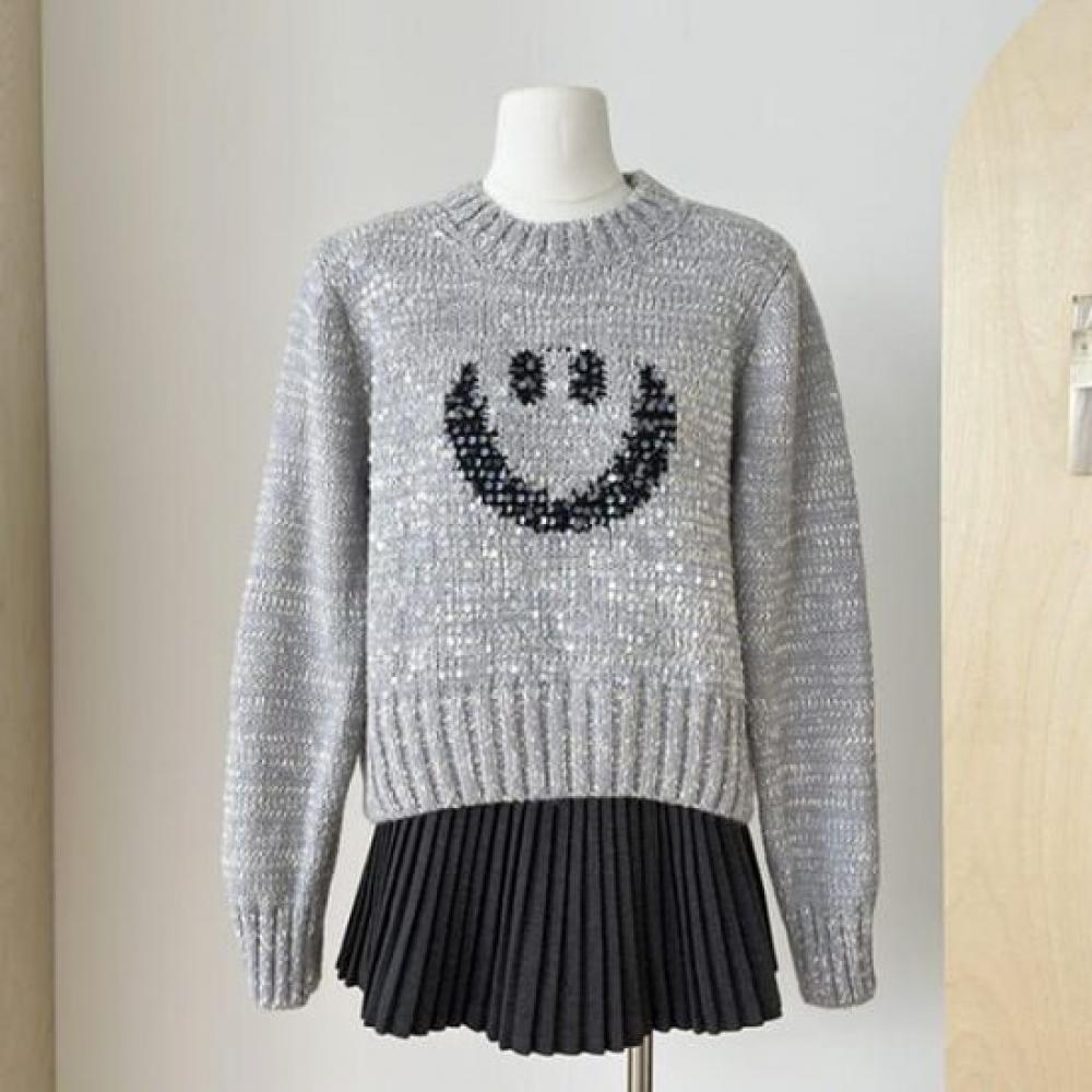 Navava Long Sleeve Sequin Knit Sweater Nk2547