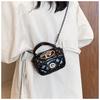 IELGY women's handbag, fashion diamond chain messenger small square bag