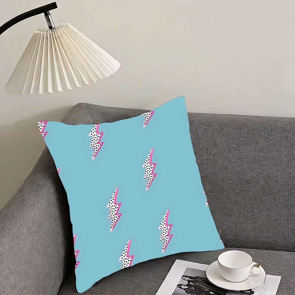 

Lightning Fashion Cushion Cover Pillowcase Ultra Soft Skin Friendly Fabric Cloud Like Comfort Concealed Zipper 30x30cm