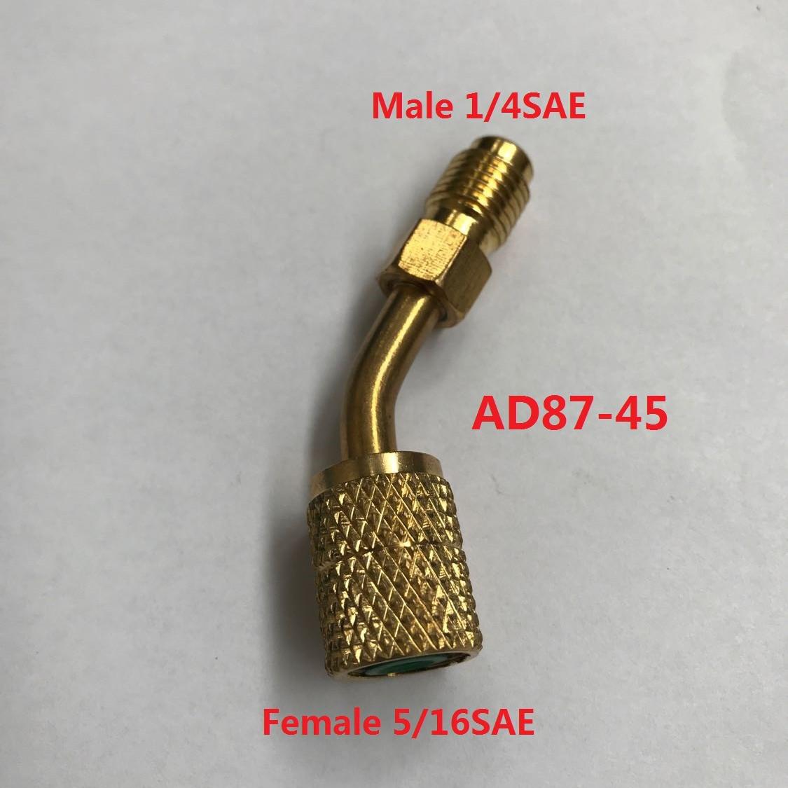 R410A Copper Refrigeration Connector, Internal Thread 5/16 SAE, External Thread 1/4 SAE
