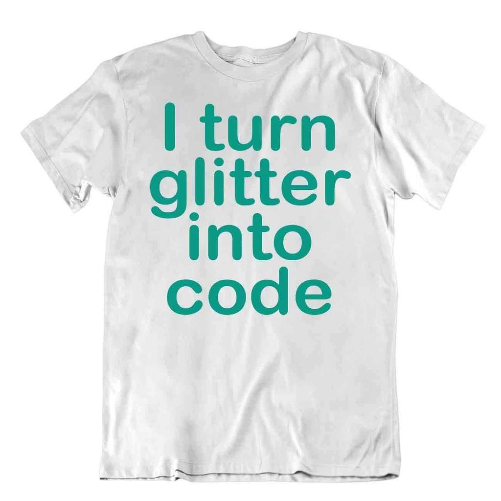 I Turn Glitter Into Code Tshirt Programmer T-Shirt Networking Computer Language