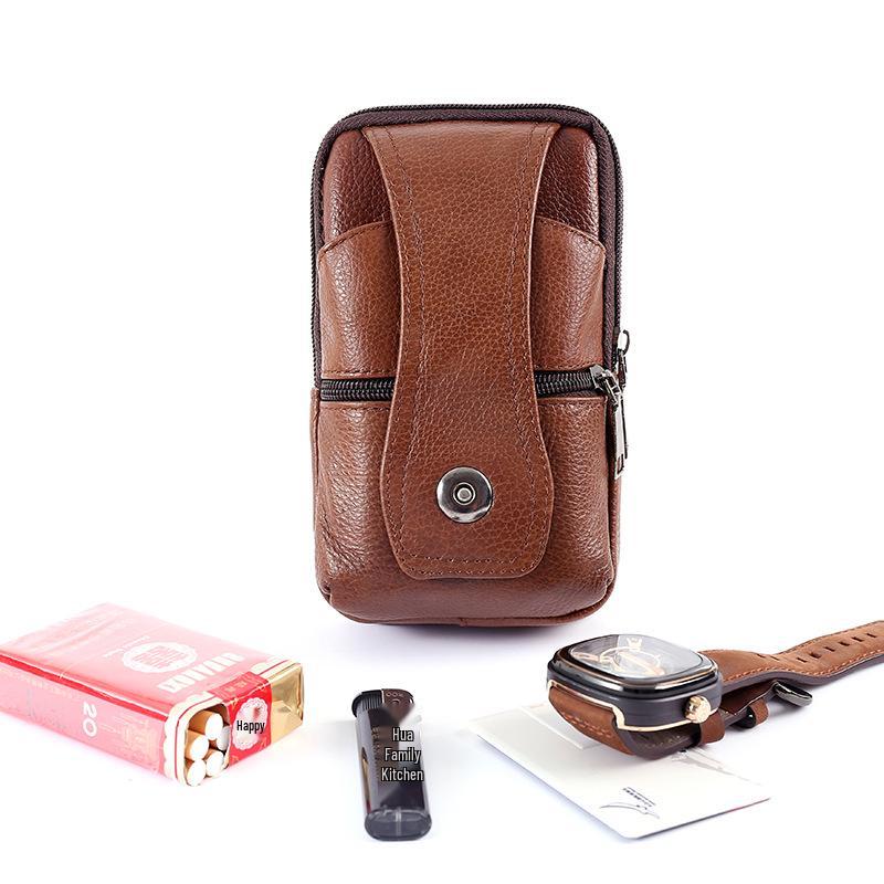 Herren Echtleder Umhänge-Bauchtasche & Münzbörse für den Außenbereich