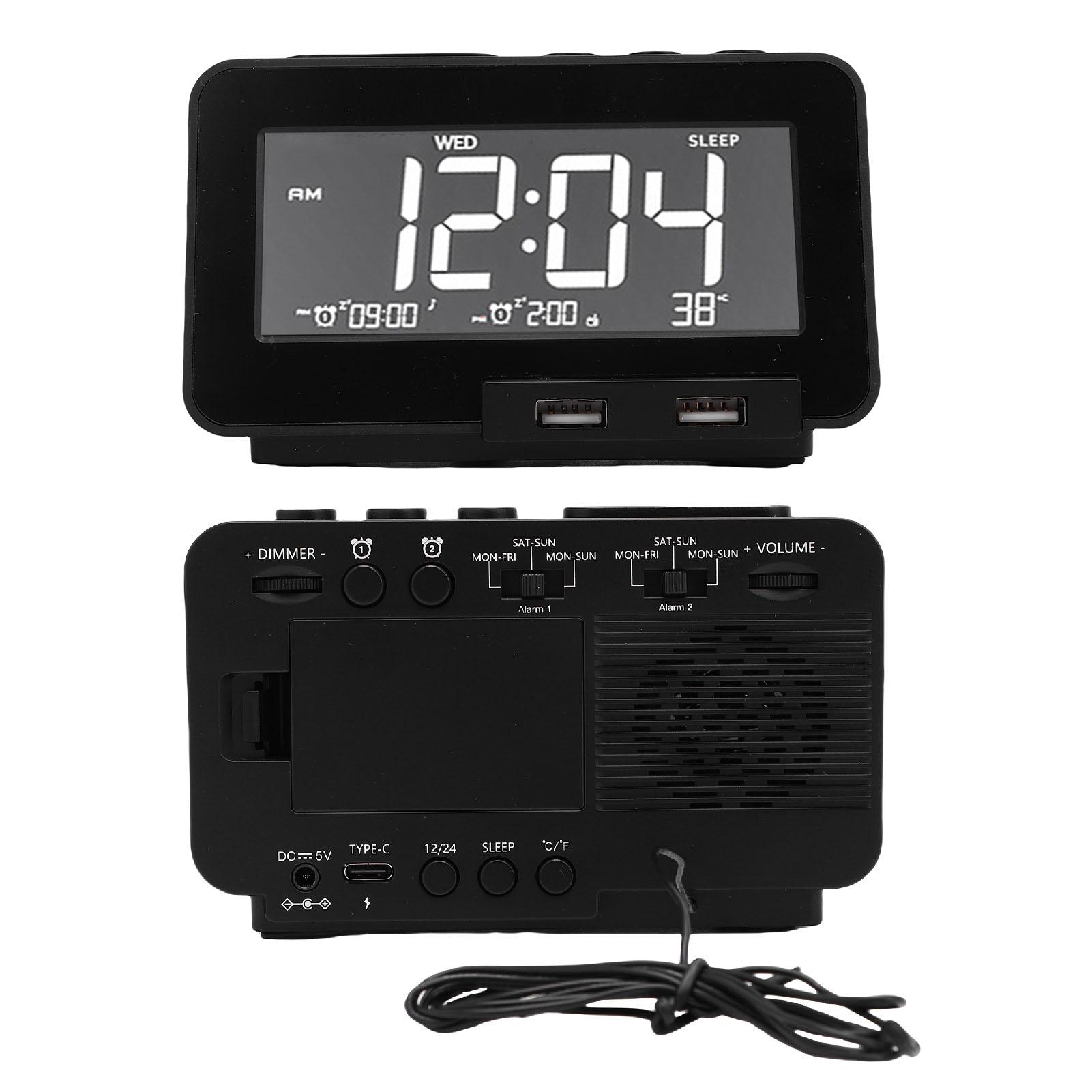 Wireless   Speaker Clock LCD Display 2 Timer Stepless Brightness Adjustment Desktop Clock Support Time Temperature Weekday