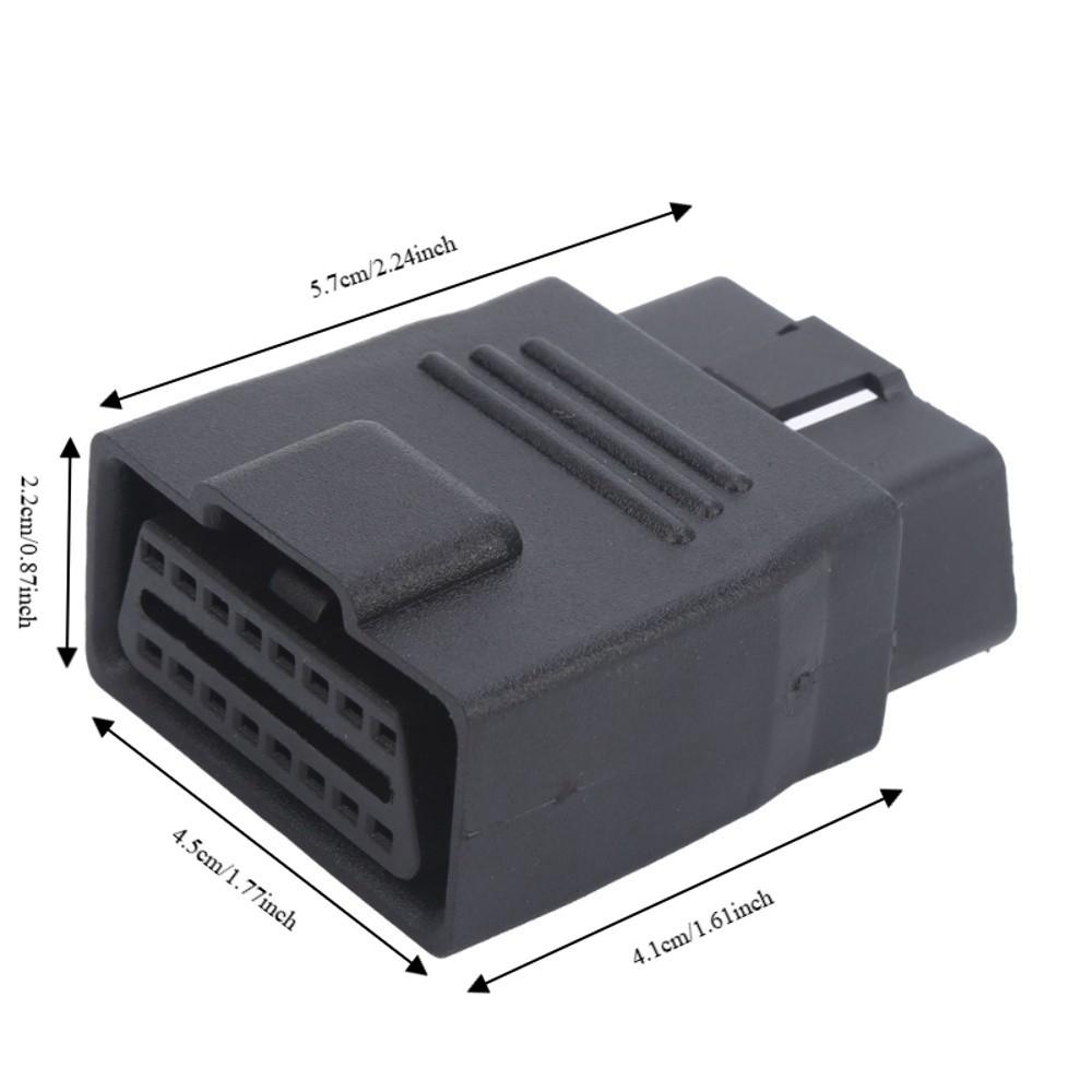 ABS OBD2 Connector Male To Female 16Pin OBD2 Adapter OBD Port Extension  OBD2 Interface Extension