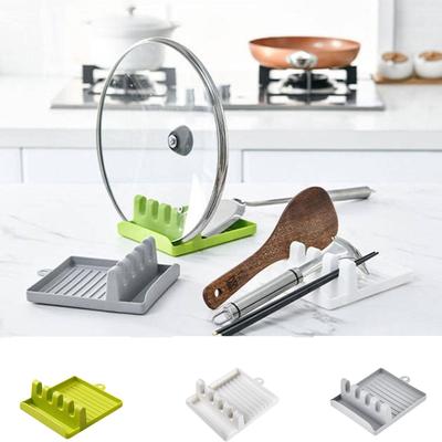 Multifunction Kitchen Spatula Rack Non- Silicone Mat Plastic Stand