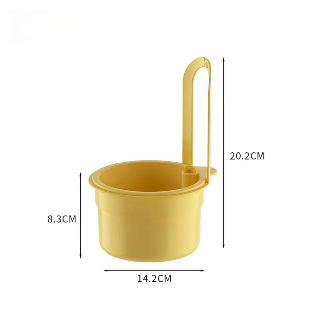 2-In-1 Sink Filter Basket with A Press-Open Lever Adjustable Faucet Hook Clog-Resistant Filter Mesh Durable Kitchen Draining Basket Anti-Clogging Tool