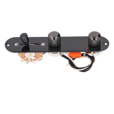 Loaded Guitar Control Plate Prewired 3 Way Blade Switch for Telecaster Electric Guitar Parts Black