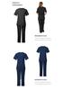 Einfarbige V-Ausschnitt Stilluniform für Damen mit Taschen