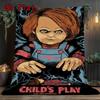 Horror Doll 2D Flat Pattern Flannel Blanket High Quality All Seasons Warmth and Comfort Perfect for Christmas Gifts.SMT0917379
