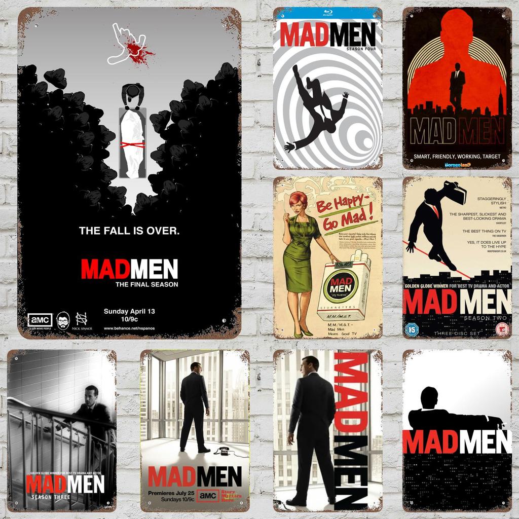 mad men TV show Metal Signs wall decor Vintage Tin Signs Captain Metal Poster Decor for Bar Pub Club Wall Decoration