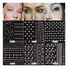 1Sheet Eye Body Face Gems Jewels Pearl Rhinestone Stickers Self Adhesive Crystal Rainbow Makeup Diamonds Face Decoration Sticker