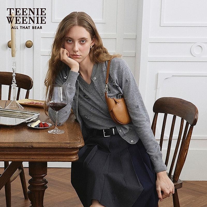 

Teenie Weenie Women s Embellished Bear Knitted Two-Piece Set S