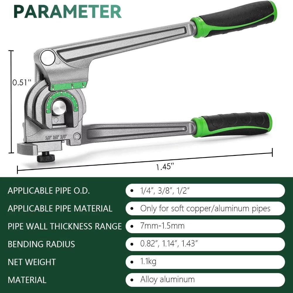 3-in-1 Tubing Bender Lever Type Bending Tool Hand Tools Bending Machine Air Conditioning Repair