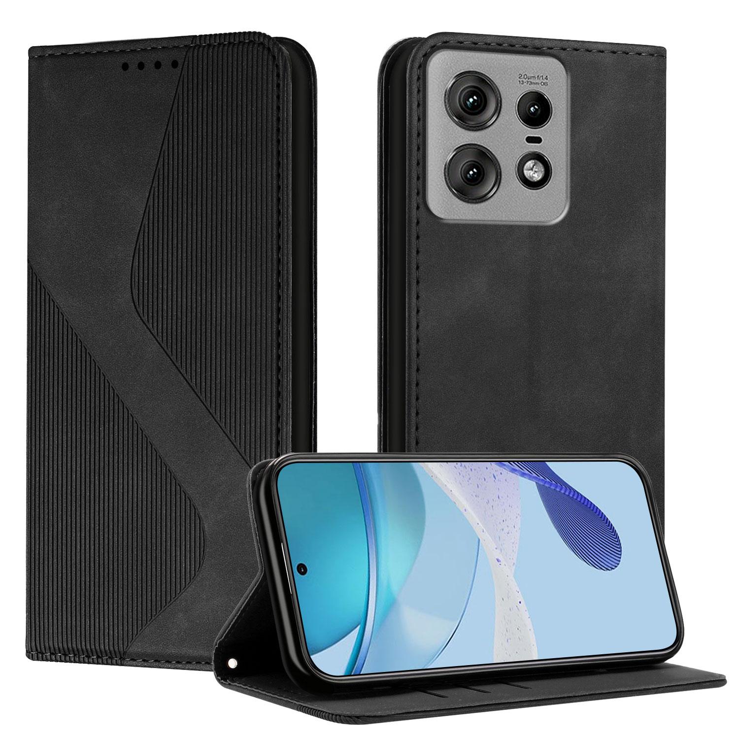 

Магнитный кожаный чехол-кошелек для Motorola Moto Edge 5G UW 2022 30 40 50 Neo X30 Pro 5G 2025 Ultra Fusion Cover | Дизайн SLINE Edge 2022 чёрный