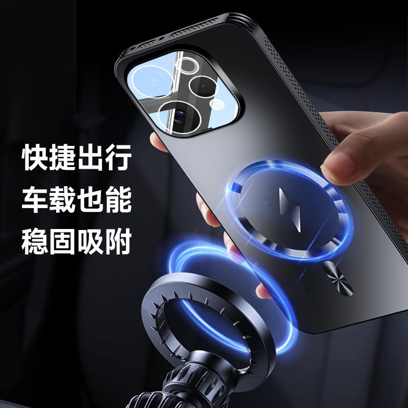 For Magsafe Matte Frosted Phone Case For VIVO V70/S50 Shockproof Lens Protection Cover Magnetic Back Cover For VIVO S50/V70